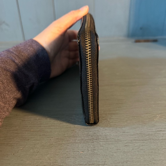 Furla Black Overall Zip Croc Wallet, (Long) - Picture 2 of 6